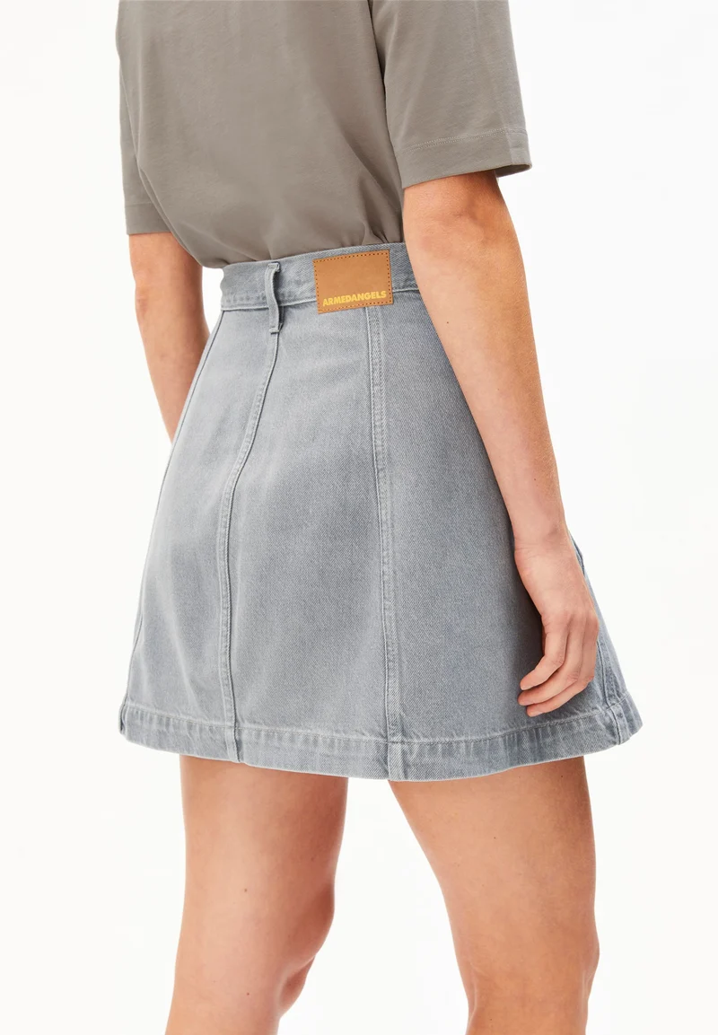 PANELLED JEANS-MINI-ROCK | loa