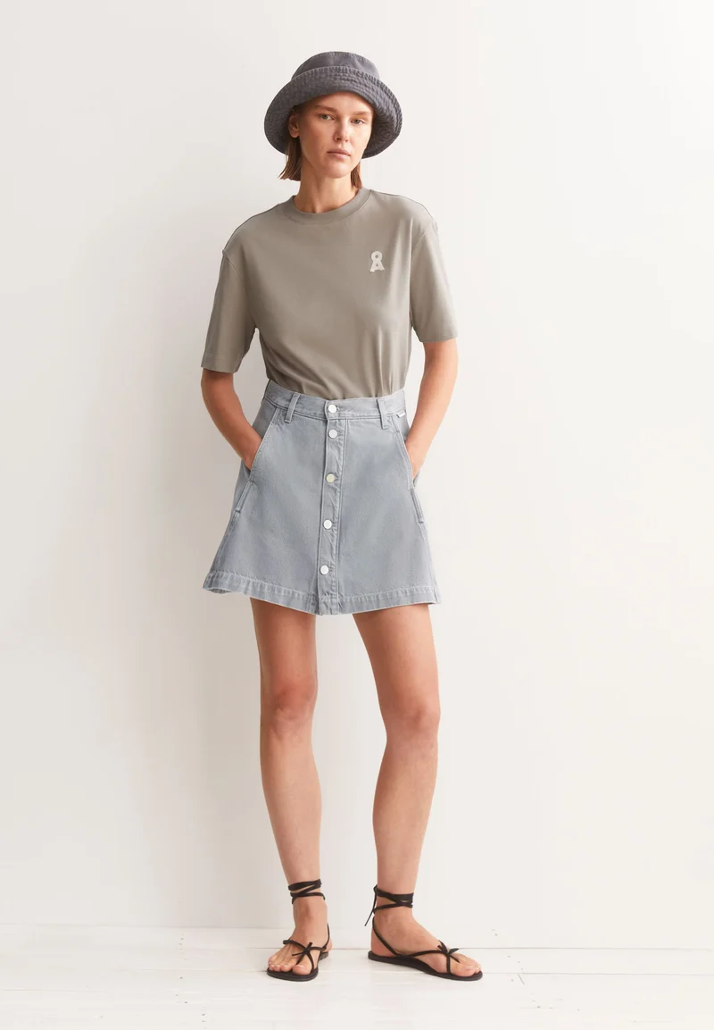 PANELLED JEANS-MINI-ROCK | loa