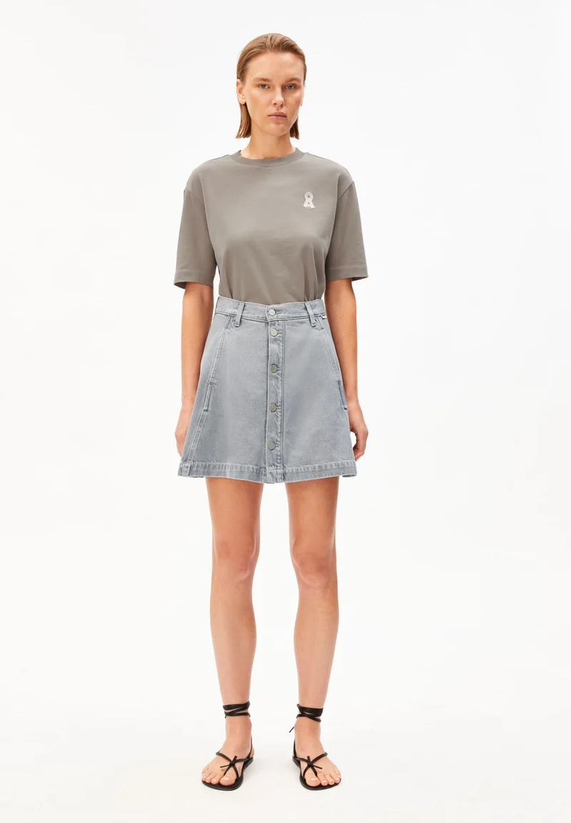 PANELLED JEANS-MINI-ROCK | loa