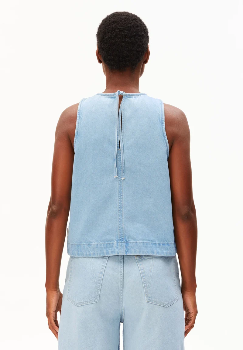 KURZÄRMLIGES JEANS-TOP | barrea