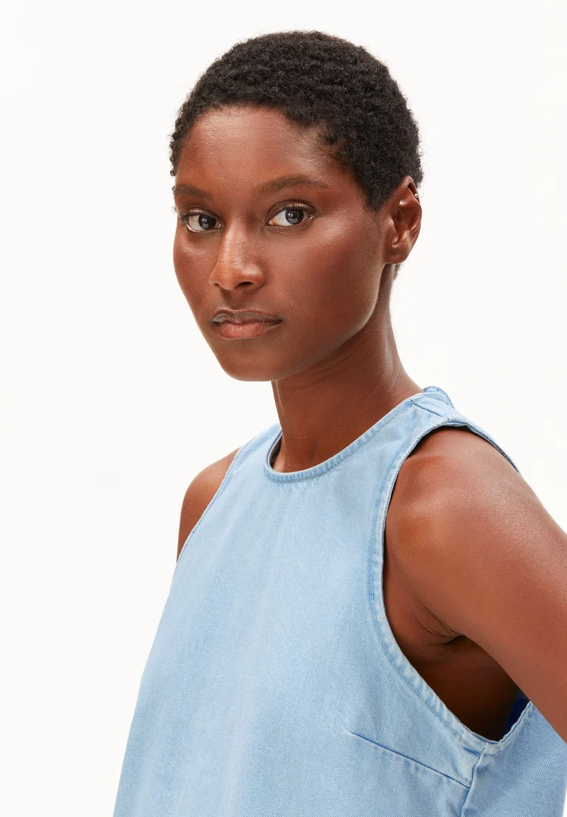 KURZÄRMLIGES JEANS-TOP | barrea
