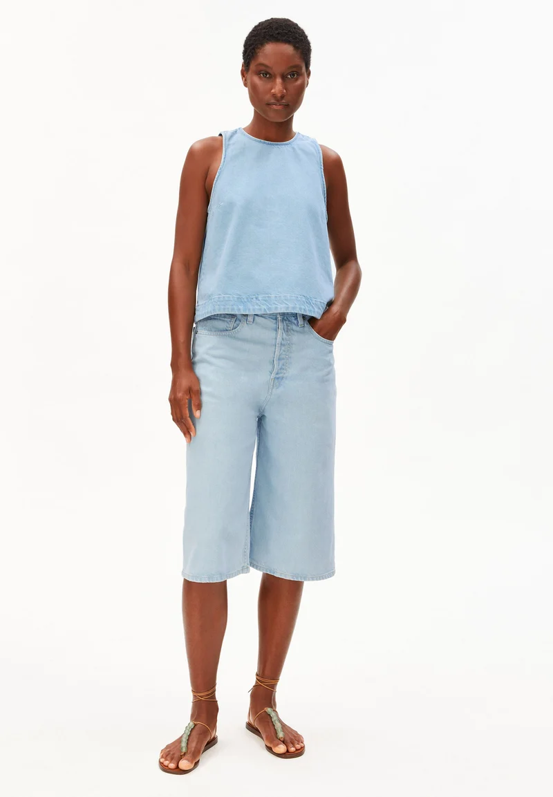 KURZÄRMLIGES JEANS-TOP | barrea