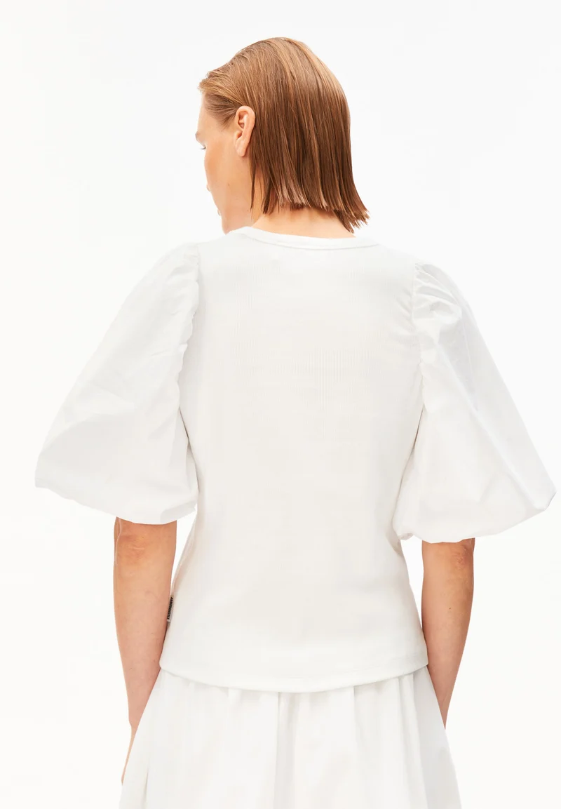 PUFFÄRMEL T-SHIRT | white
