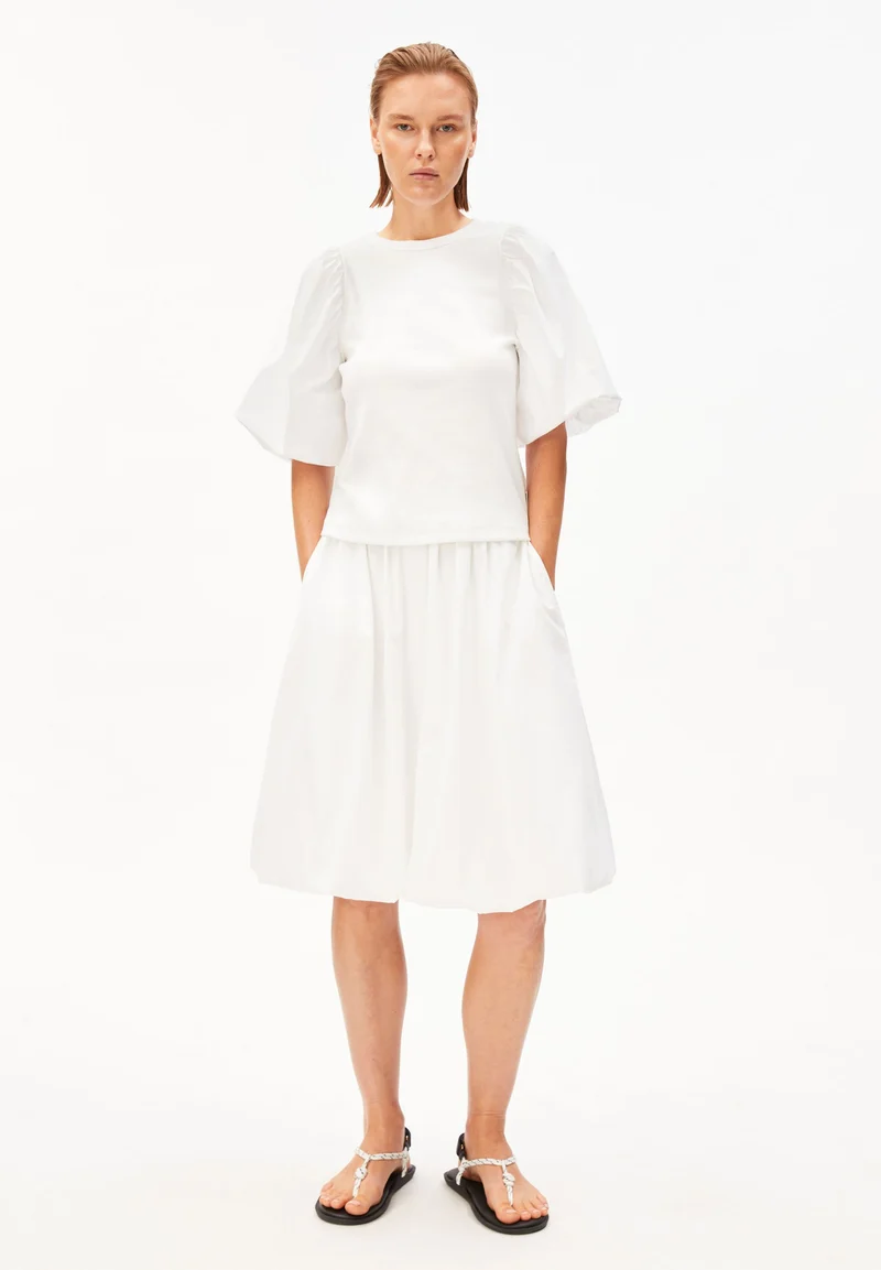 PUFFÄRMEL T-SHIRT | white