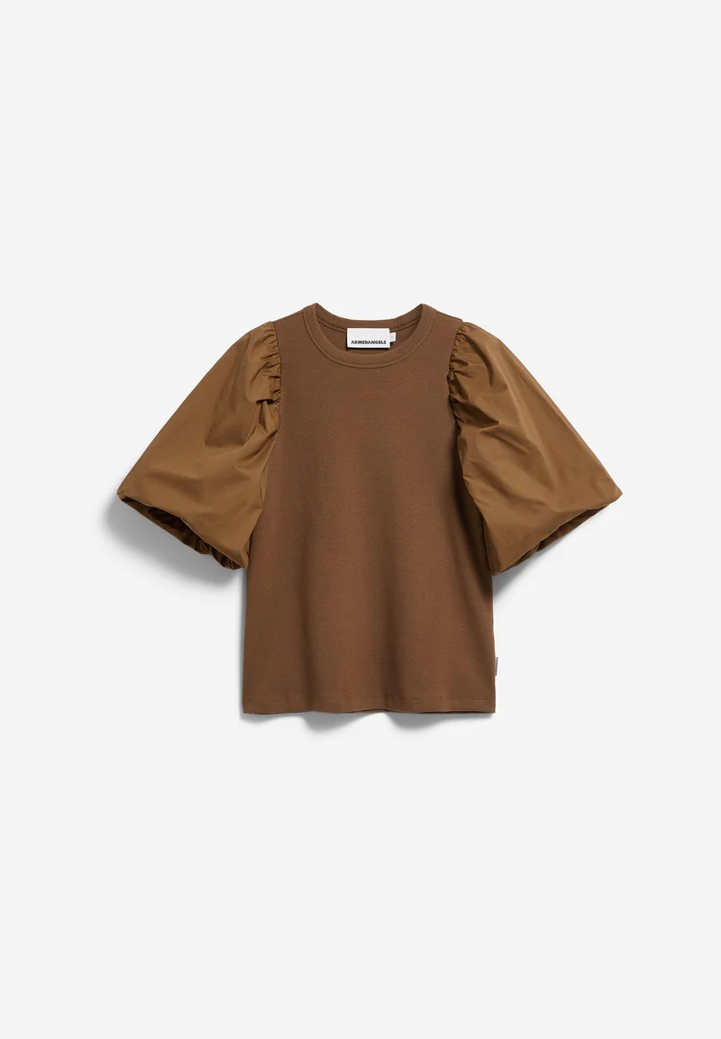 PUFFÄRMEL T-SHIRT | dried palm