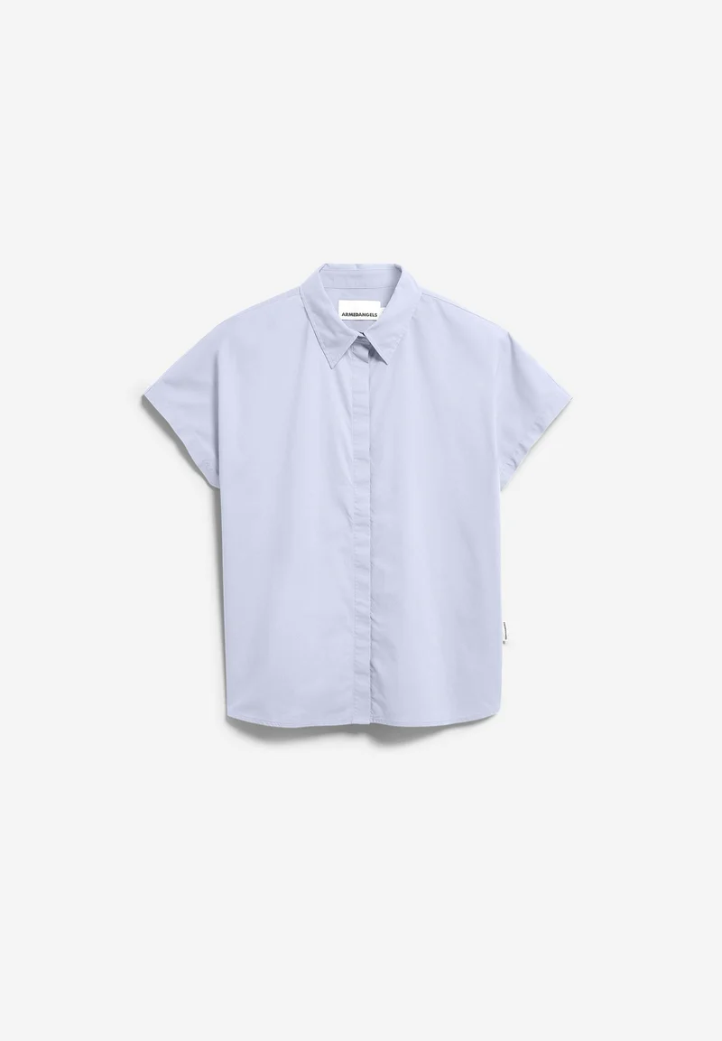 POPLIN LARISAANA BLUSE | morning sky