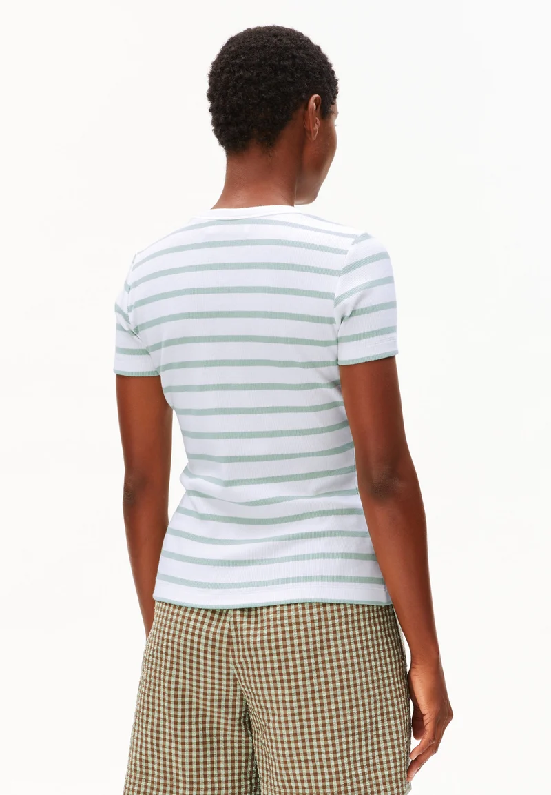 KARDAA GESTREIFTES RIPP-T-SHIRT | white-foam