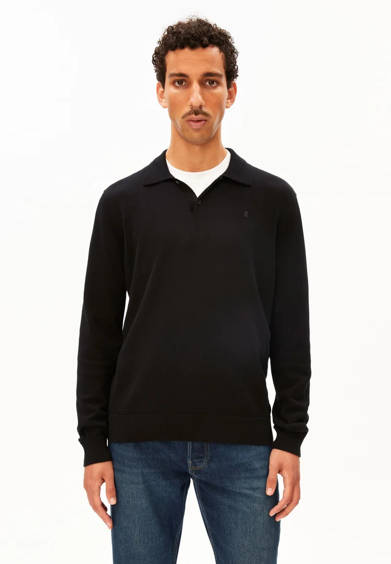 KNIT LONGSLEEVE POLOSHIRT