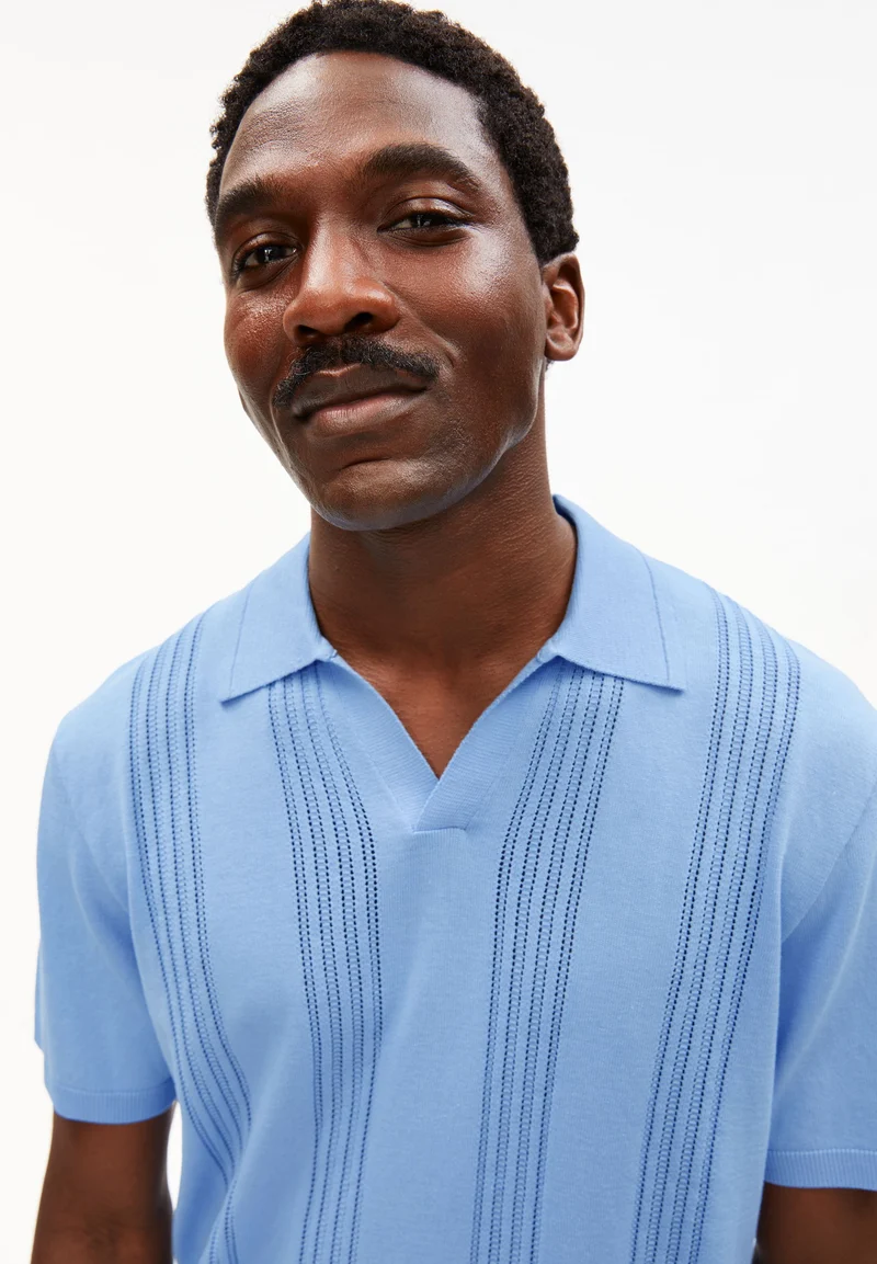 BAUMWOLL-STRICKPOLOSHIRT | wedgwood