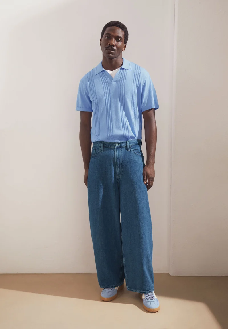 BAUMWOLL-STRICKPOLOSHIRT | wedgwood