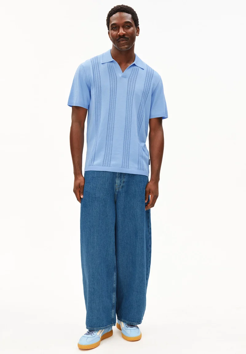 BAUMWOLL-STRICKPOLOSHIRT | wedgwood