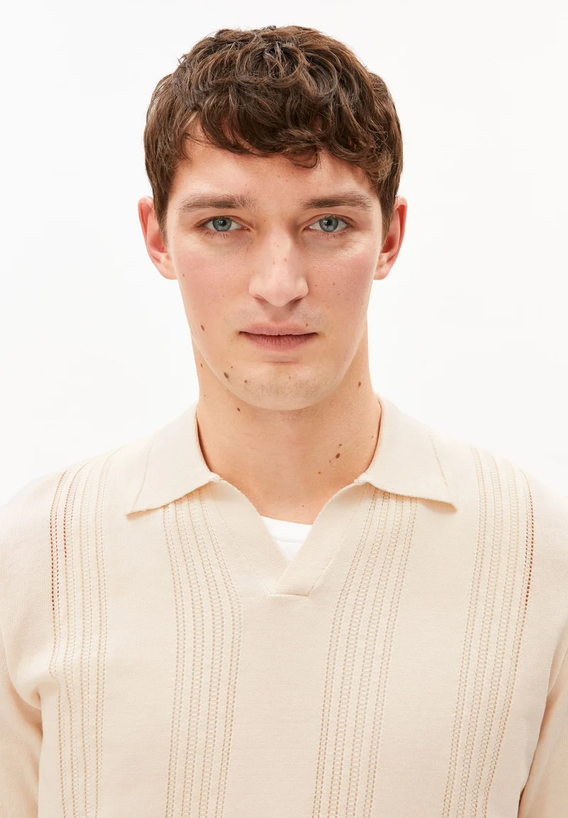 BAUMWOLL-STRICKPOLOSHIRT | pure