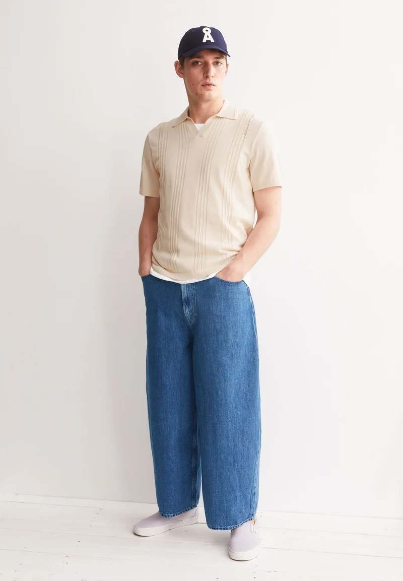 BAUMWOLL-STRICKPOLOSHIRT | pure