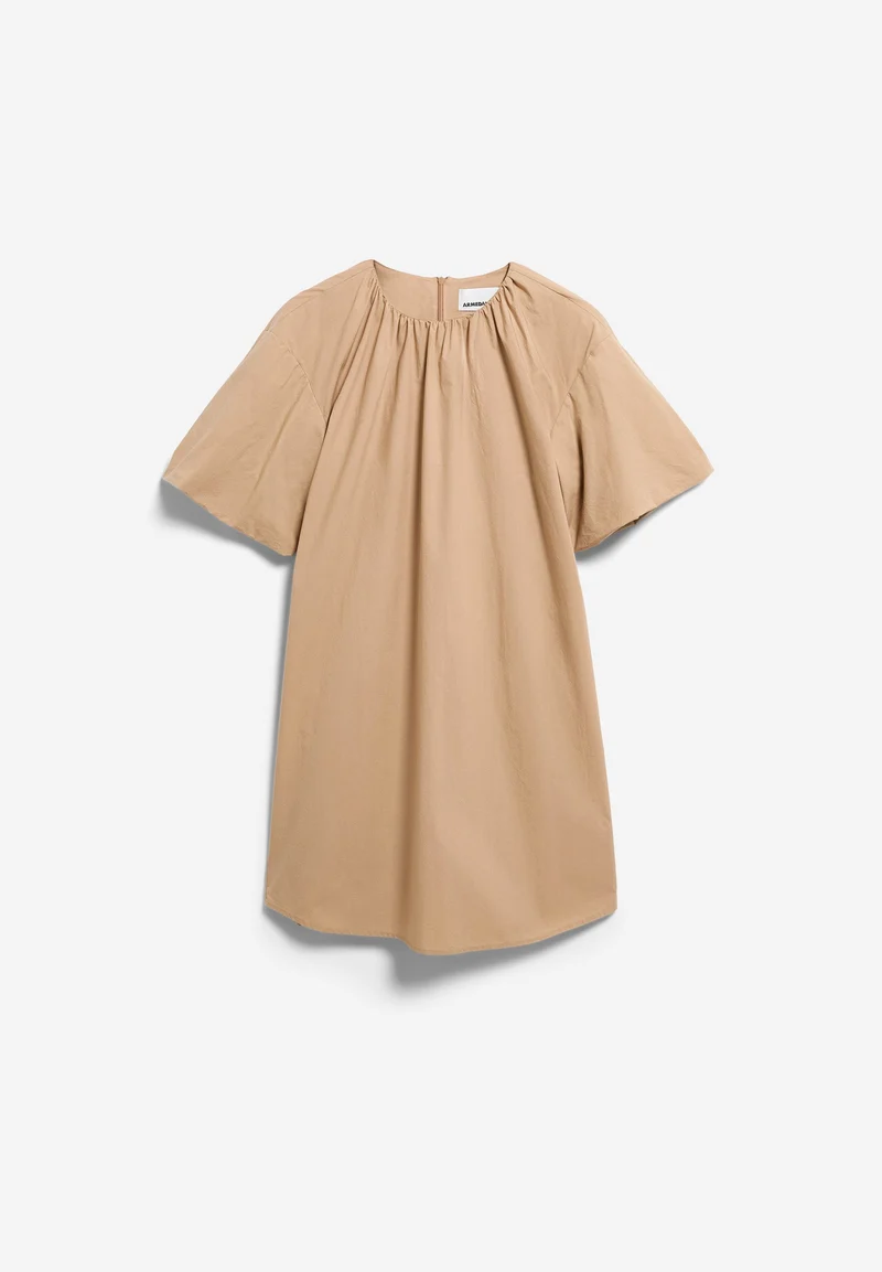 POPLIN BALLON-MINI-KLEID | true camel