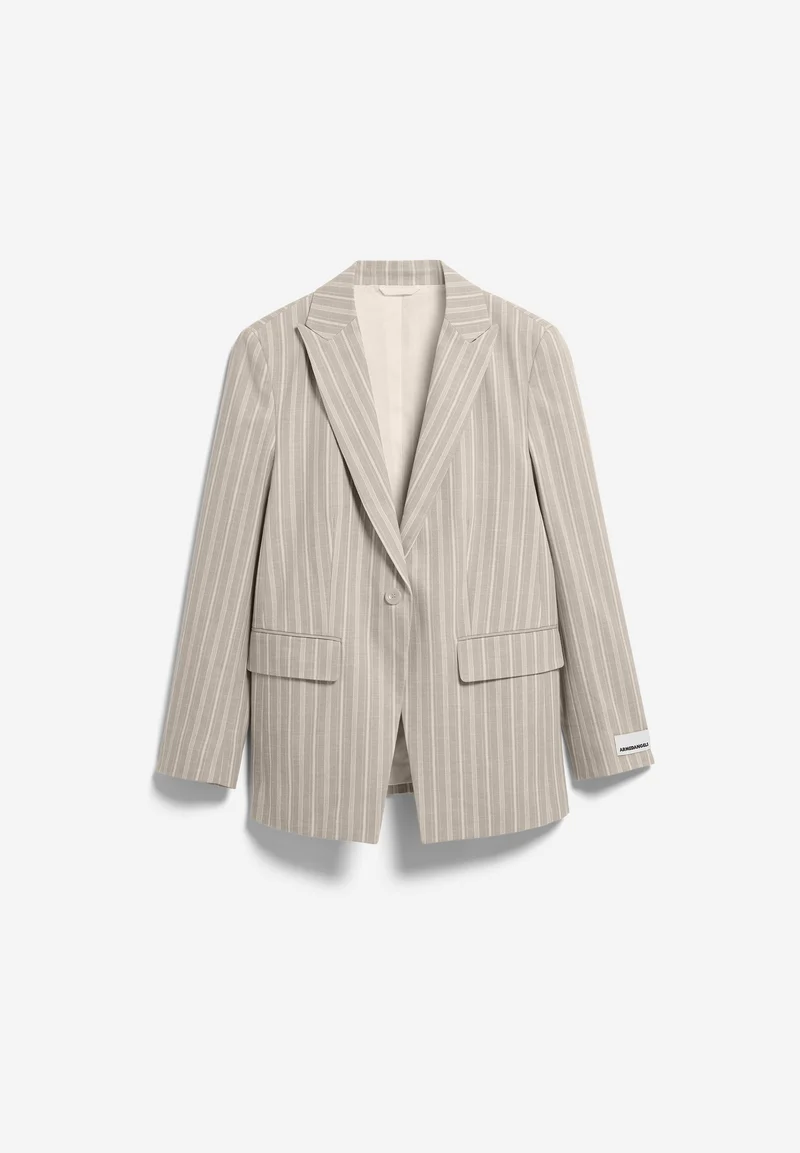 GESTREIFTER MIKULAA BLAZER | sand stone-undyed-pink mist