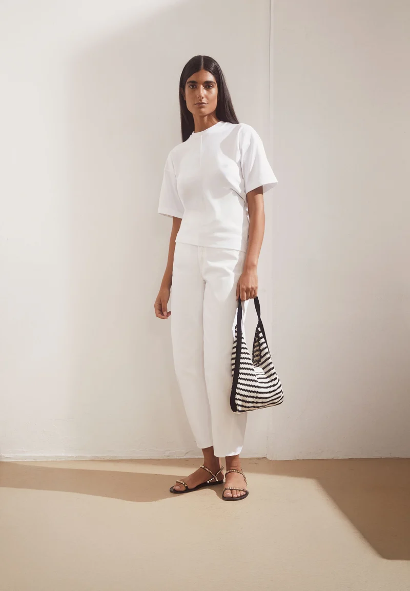 TOTE BAG KNIT W | undyed-black