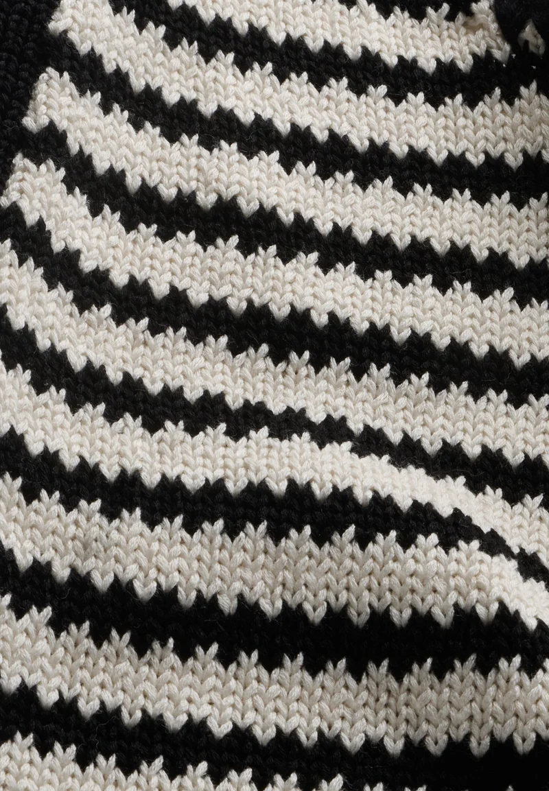 TOTE BAG KNIT W | undyed-black