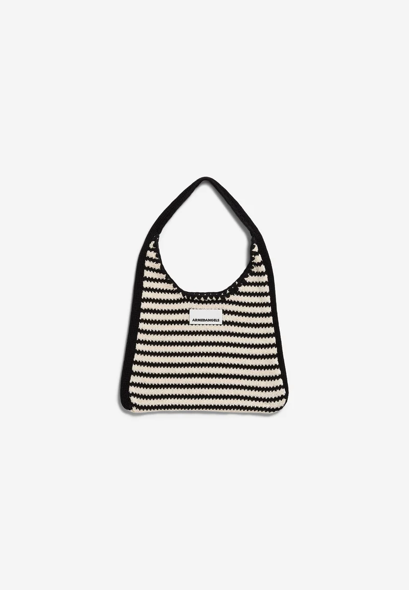 TOTE BAG KNIT W | undyed-black