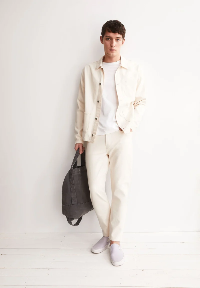 MAAKX RELAXED TAPERED JEANS | undyed