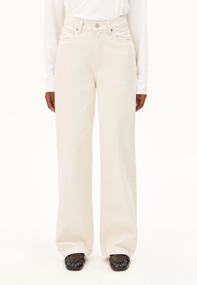 ENIJAA HIGH WAIST WIDE JEANS | undyed