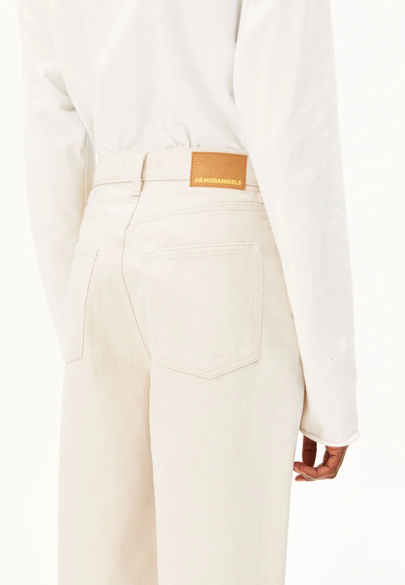 ENIJAA HIGH WAIST WIDE JEANS | undyed