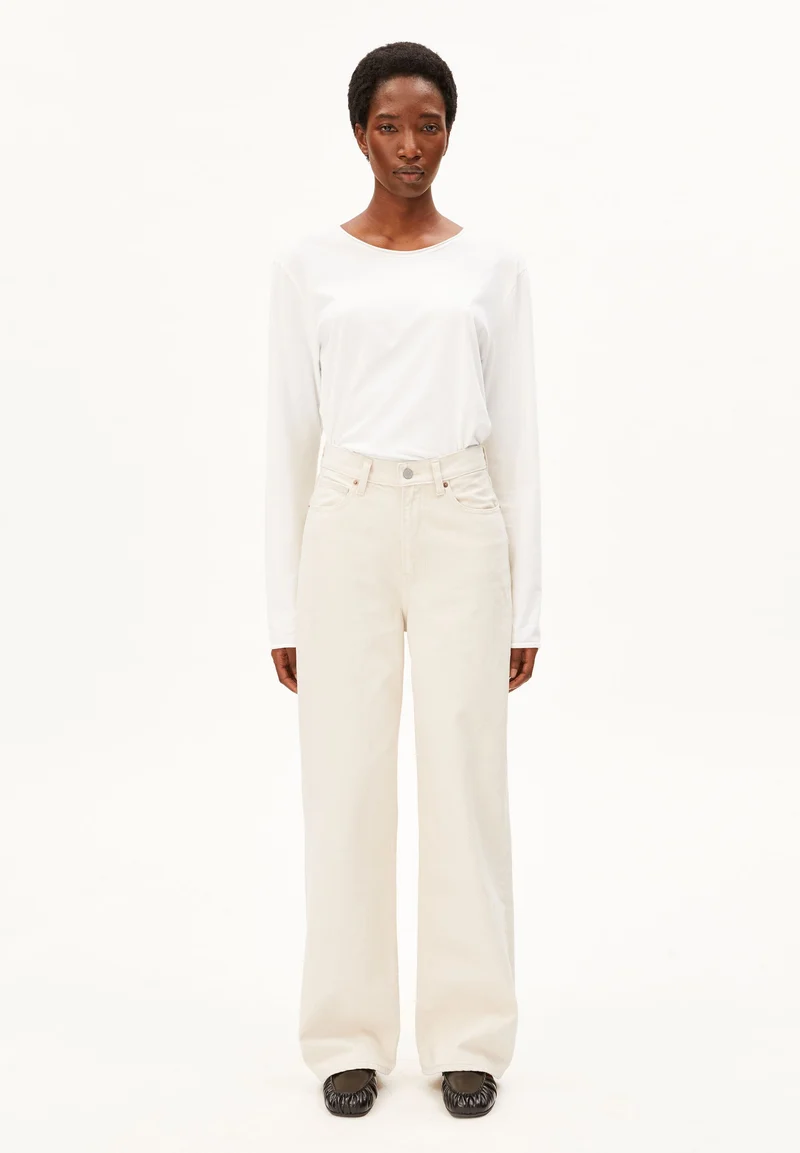 ENIJAA HIGH WAIST WIDE JEANS | undyed