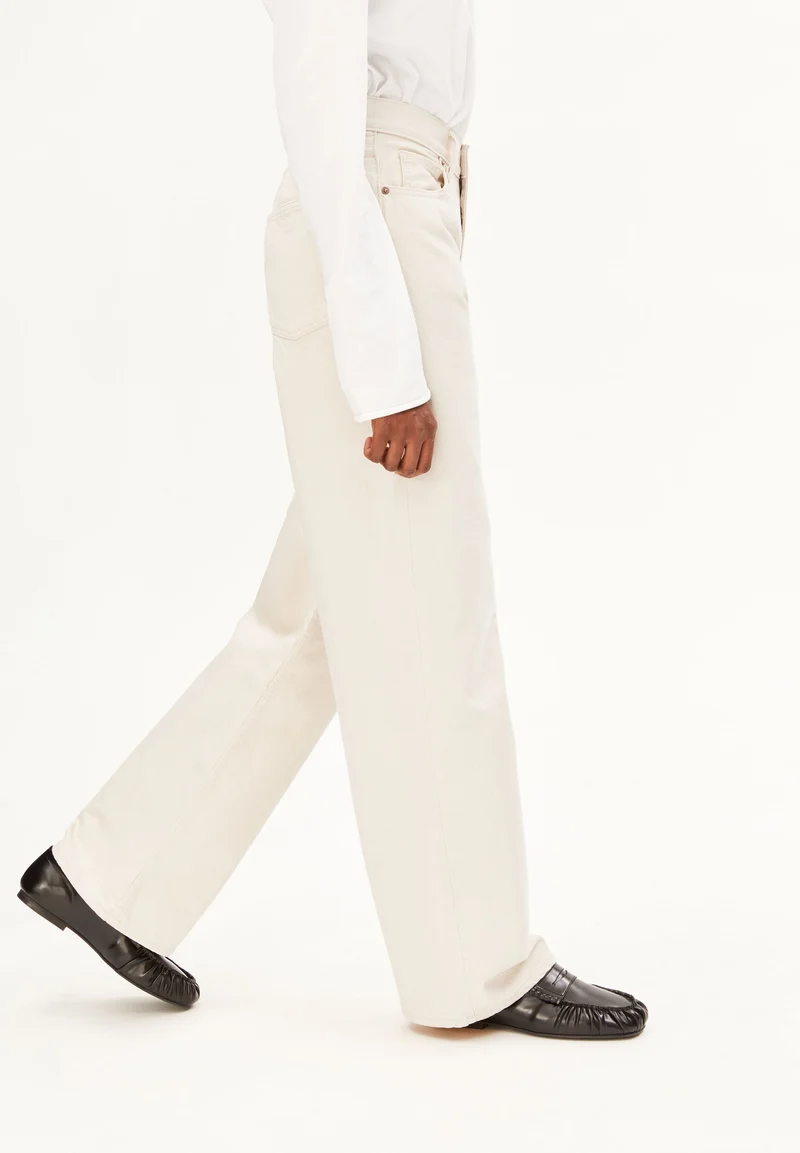 ENIJAA HIGH WAIST WIDE JEANS | undyed