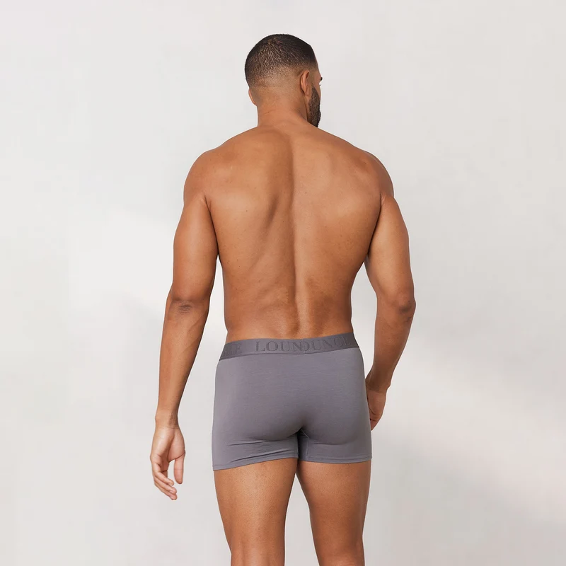 Luxe Herren-Boxer (3er Paket) - Dunkelgrau