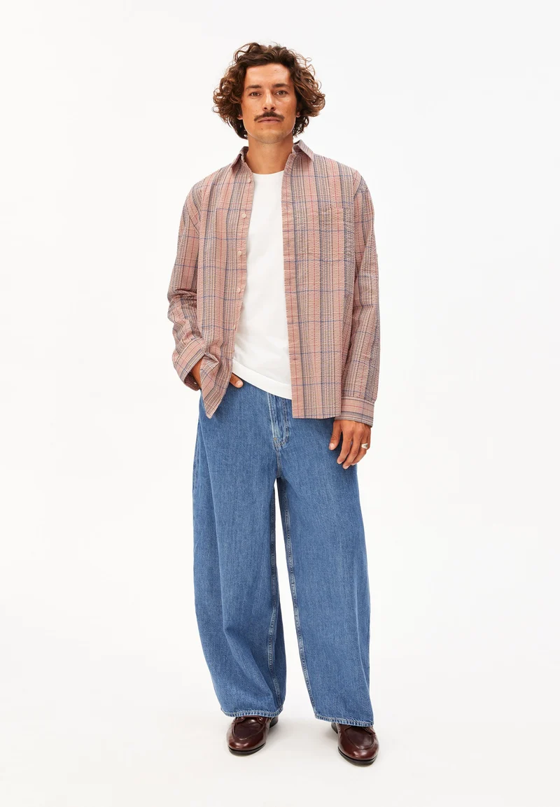 KARIERTES LANGARMHEMD | washed berry