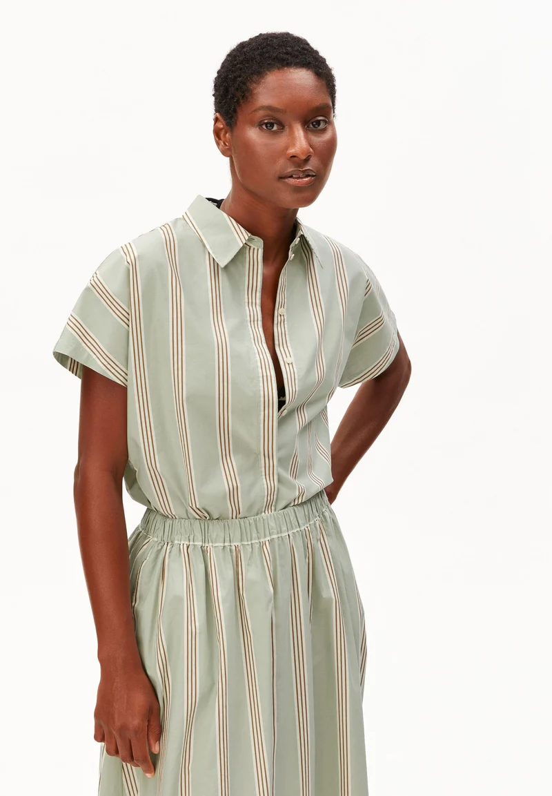 GESTREIFTE POPLIN LARISAANA BLUSE