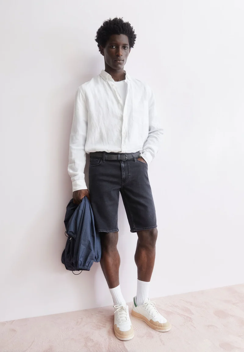 NAAILO JEANS-SHORTS | black washed authentic
