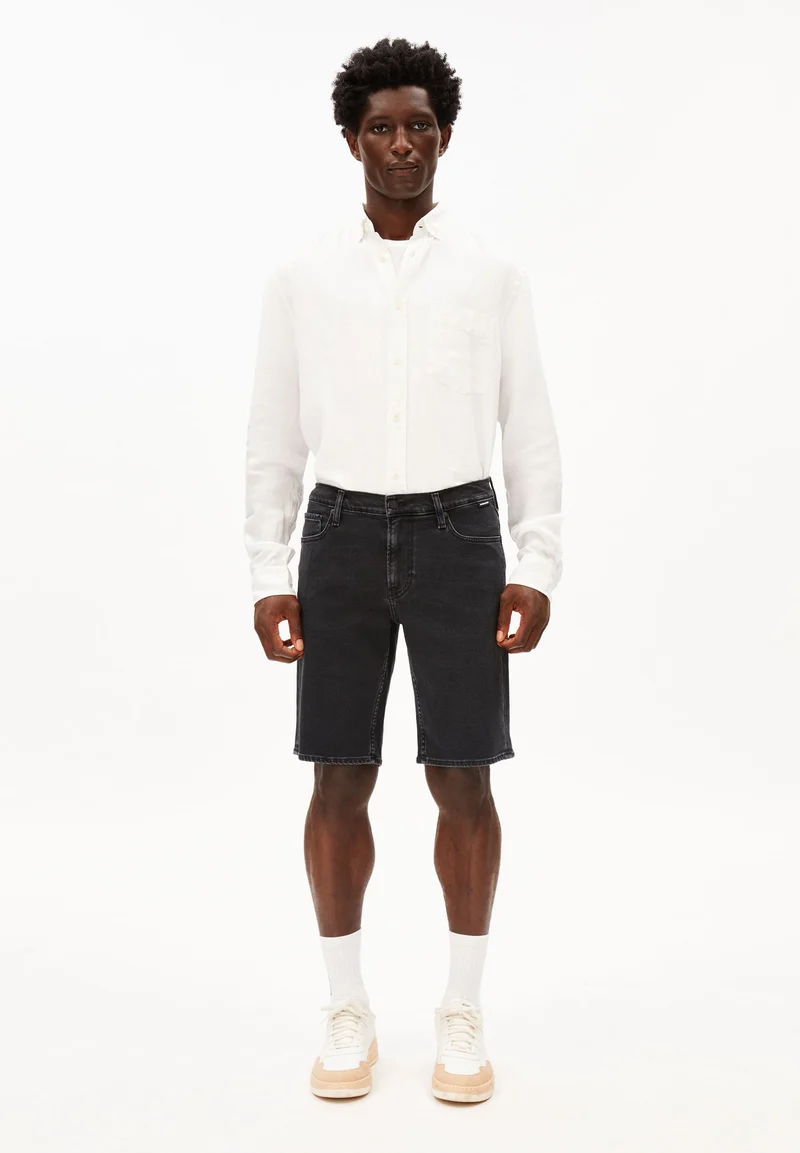 NAAILO JEANS-SHORTS | black washed authentic