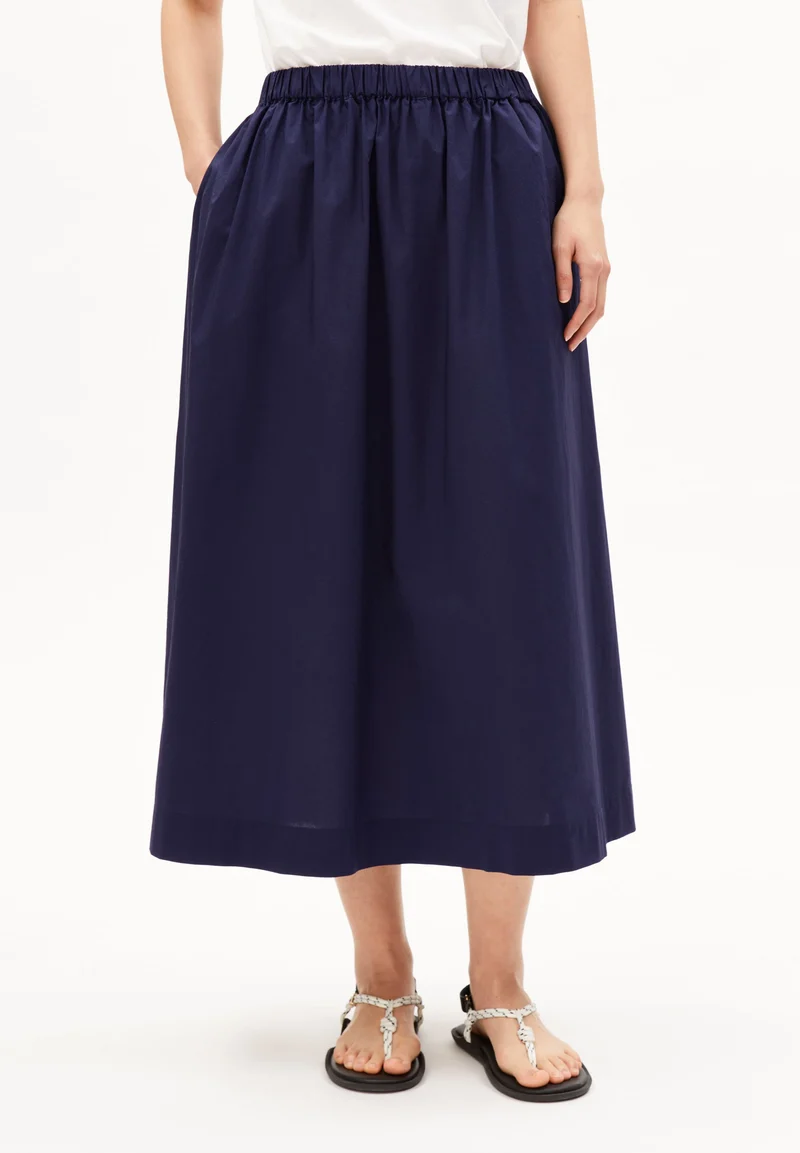 POPLIN MIDI-ROCK A-LINIE
