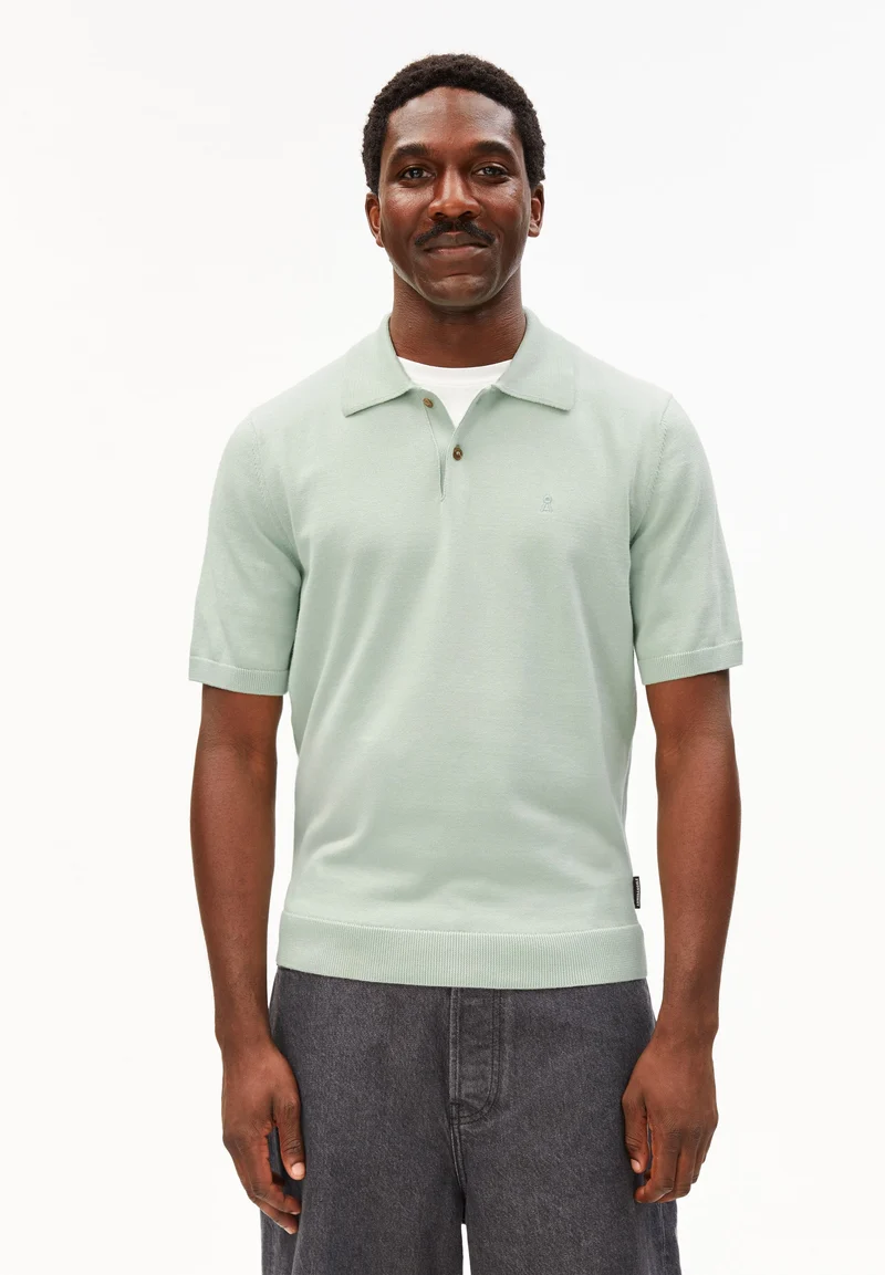 KURZÄRMLIGES STRICKPOLOSHIRT | foam