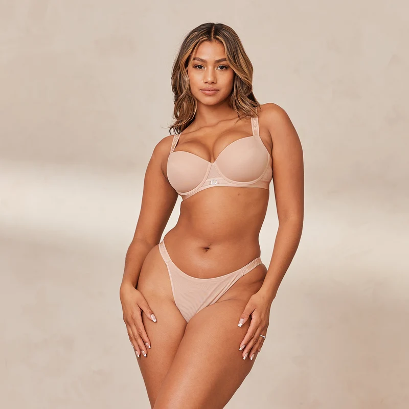 Smooth Mesh T-shirt BH - Taupe