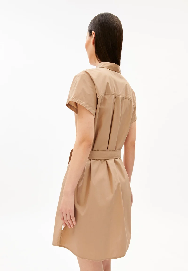 POPLIN LARISAANA MINI-KLEID | true camel
