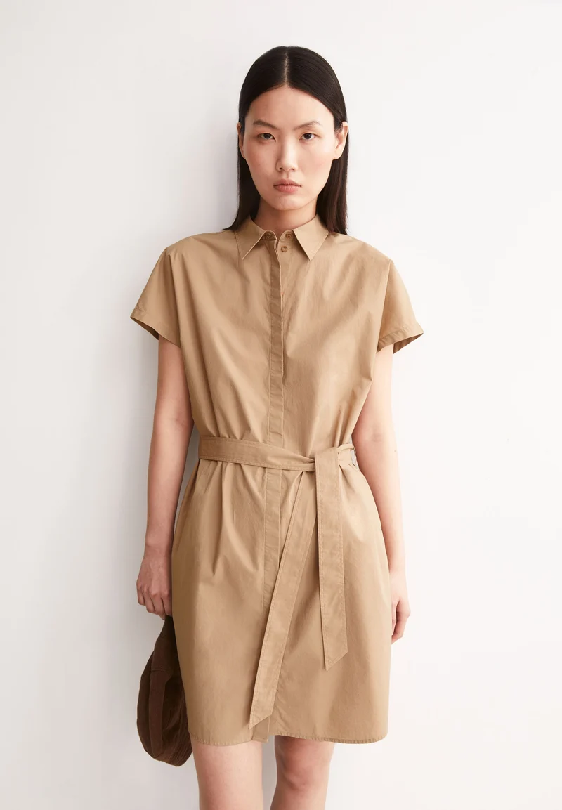 POPLIN LARISAANA MINI-KLEID | true camel
