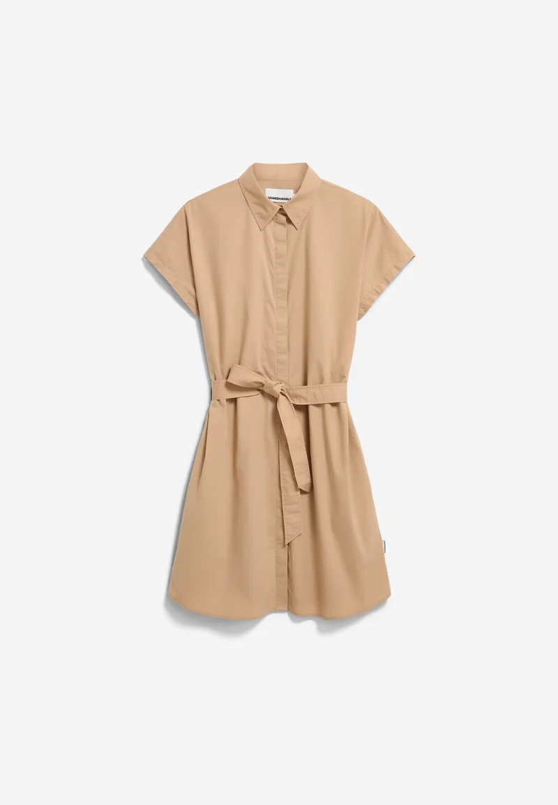 POPLIN LARISAANA MINI-KLEID | true camel