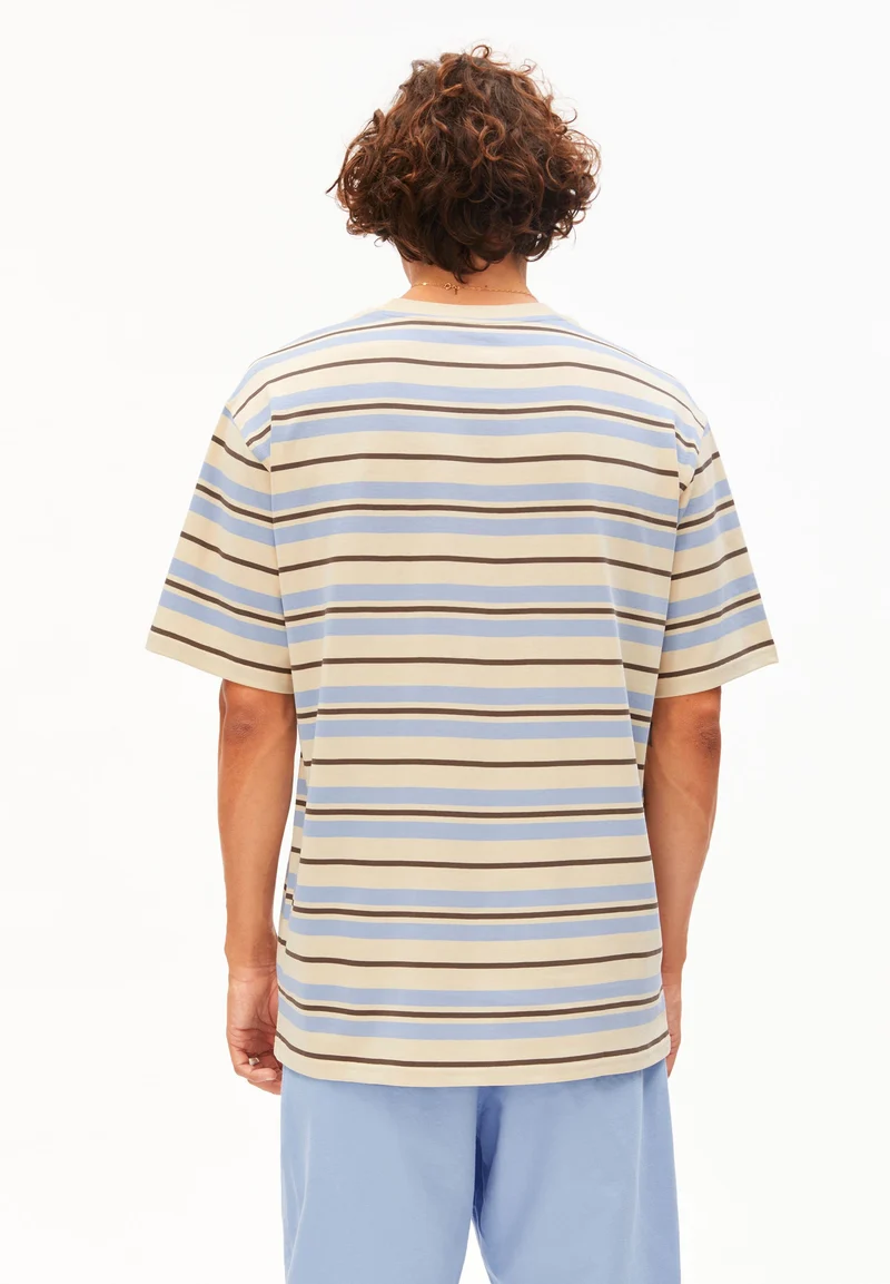 MAARKOS GESTREIFTES T-SHIRT | wedgwood-granit