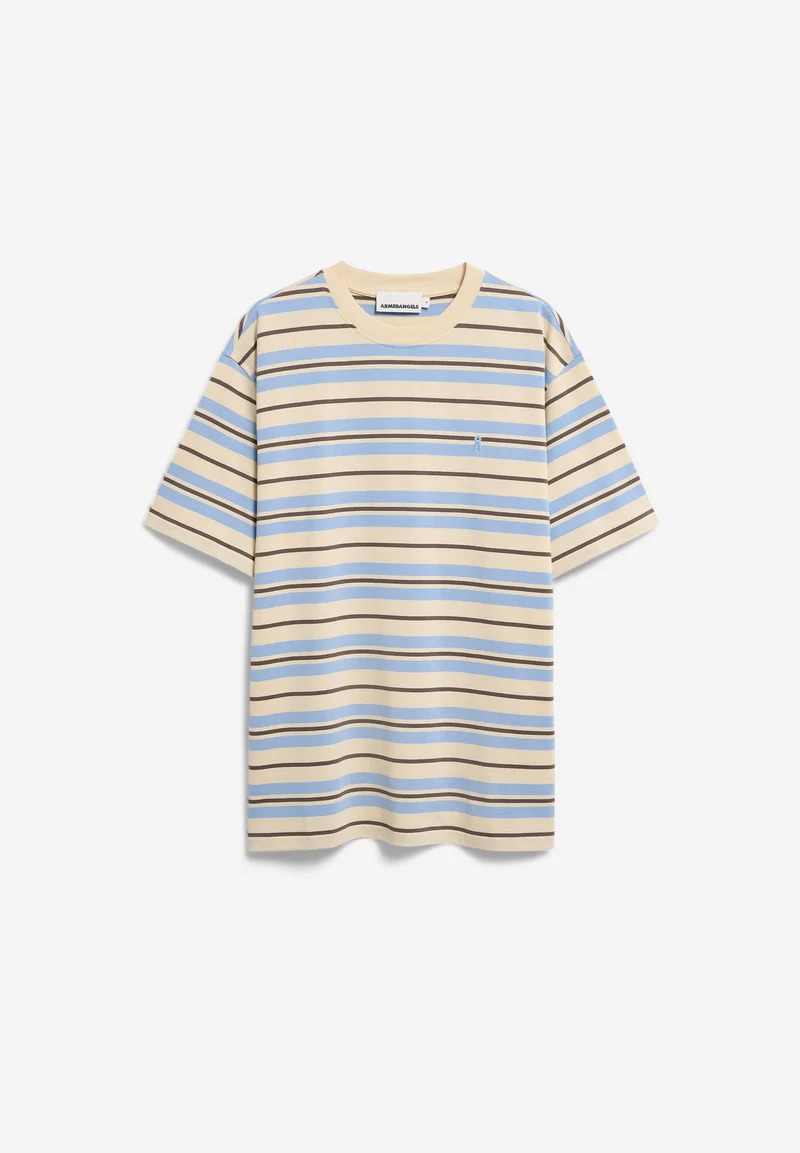 MAARKOS GESTREIFTES T-SHIRT | wedgwood-granit