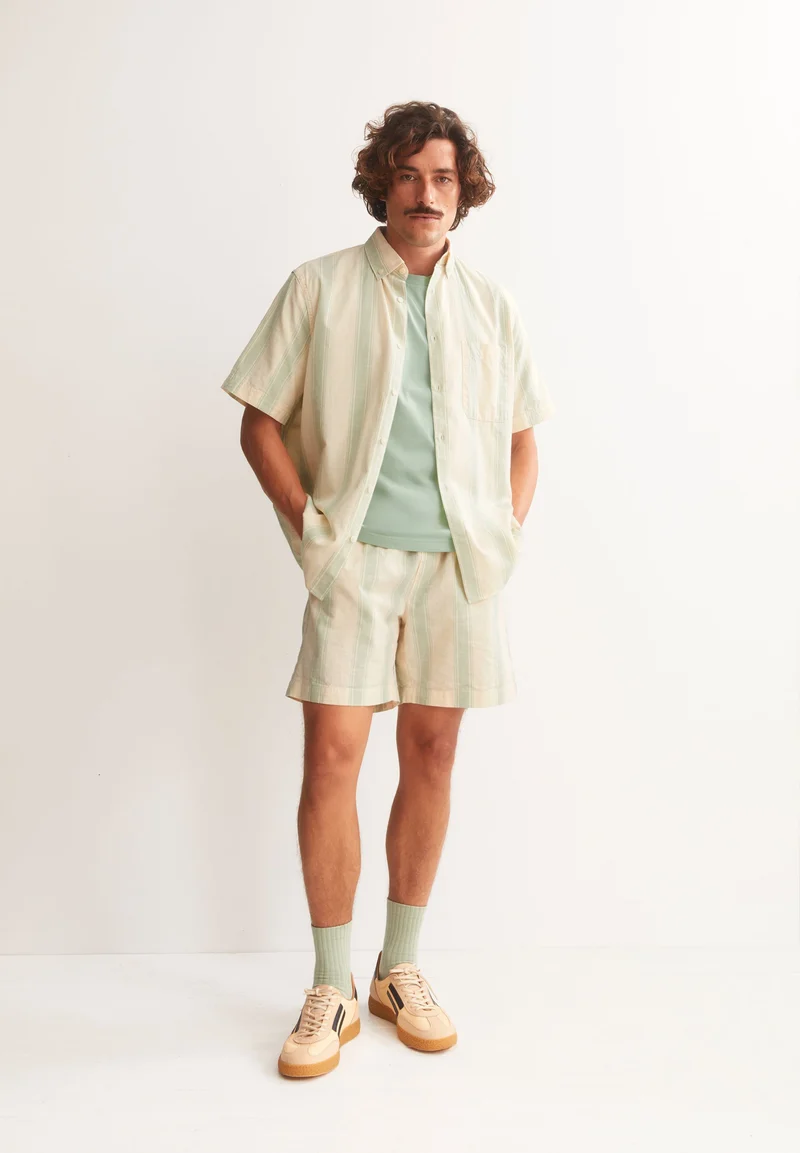 GESTREIFTES KURZARMHEMD | foam