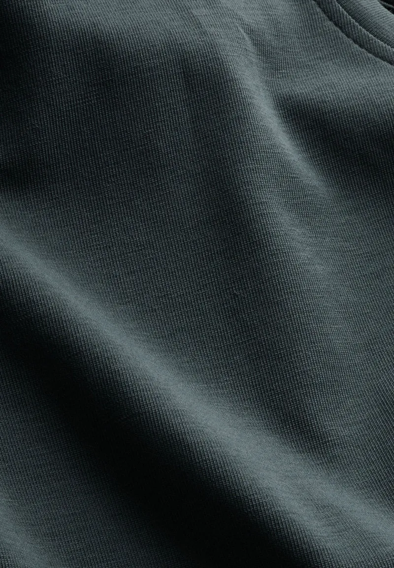 KURZÄRMLIGES JERSEY-MIDI-KLEID | space steel