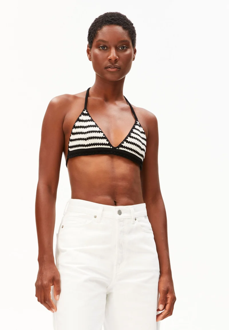 GESTREIFTES BIKINI STRICKTOP
