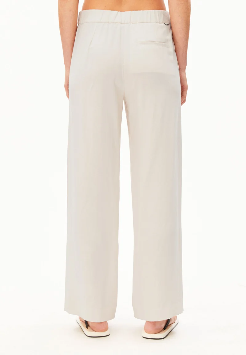 LEINEN-MIX STRAIGHT LEG HOSE | oatmilk