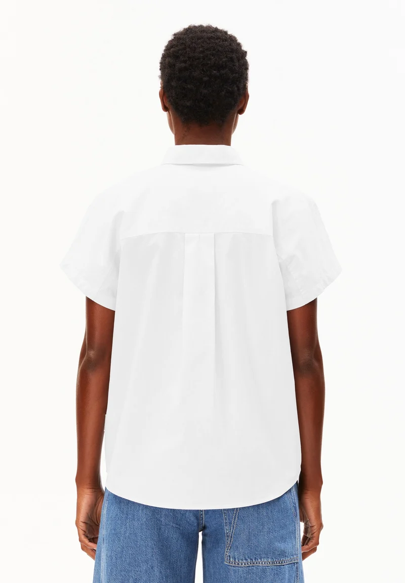 POPLIN LARISAANA BLUSE | white