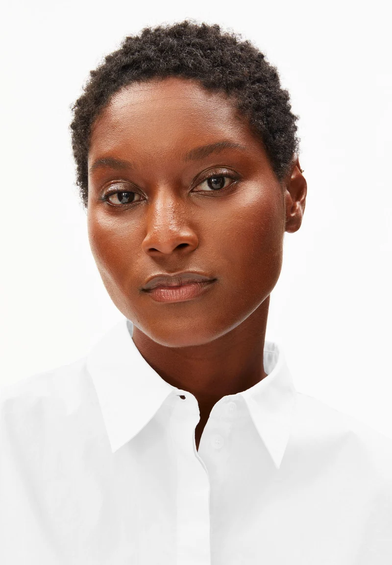 POPLIN LARISAANA BLUSE | white