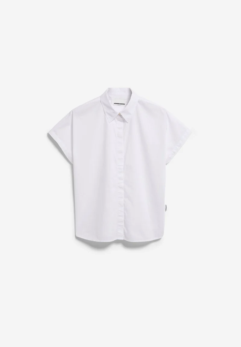 POPLIN LARISAANA BLUSE | white