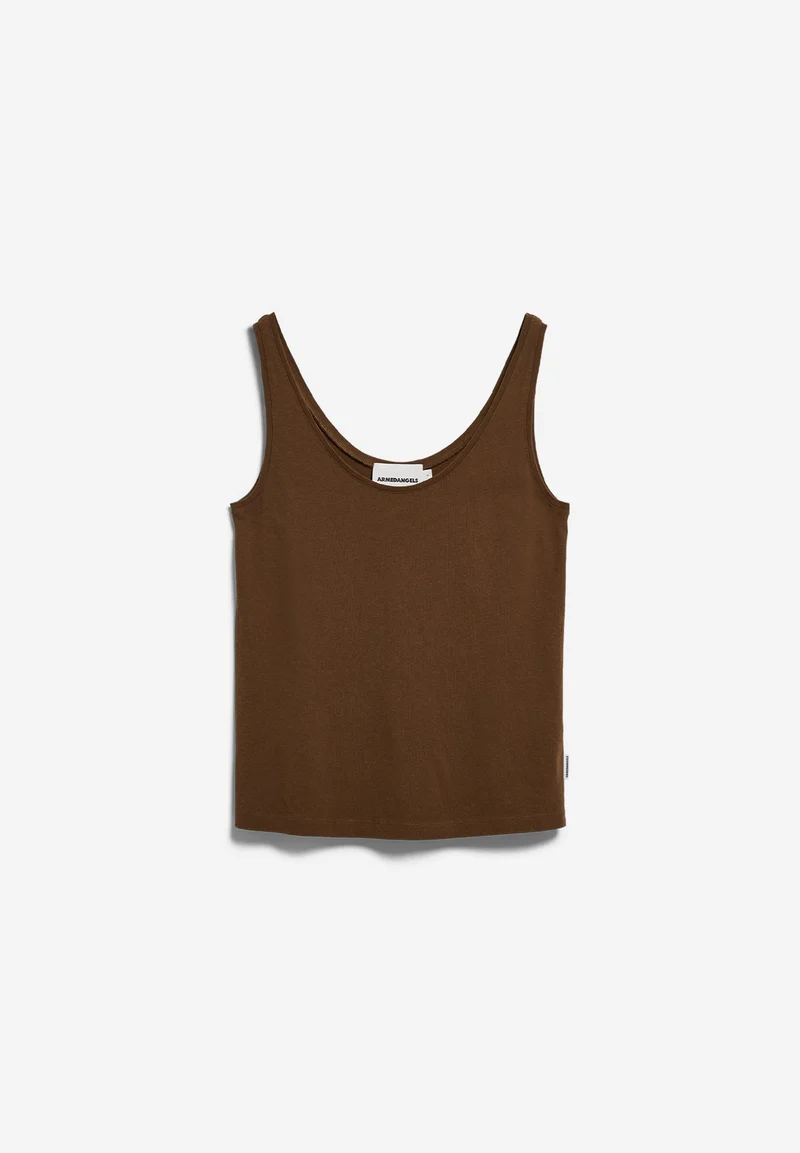 LEINEN-MIX TOP | dried palm