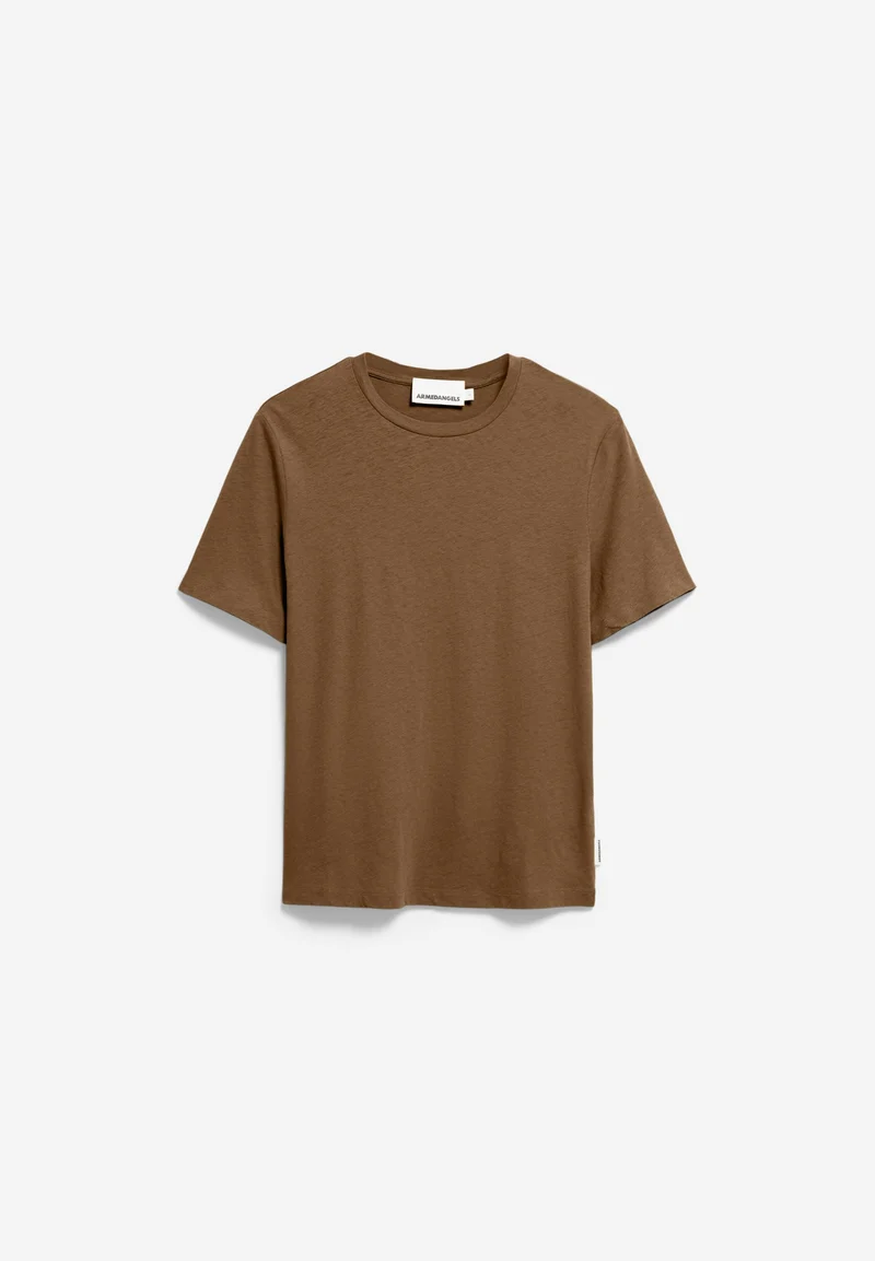 LUALAA LEINEN-MIX T-SHIRT | dried palm