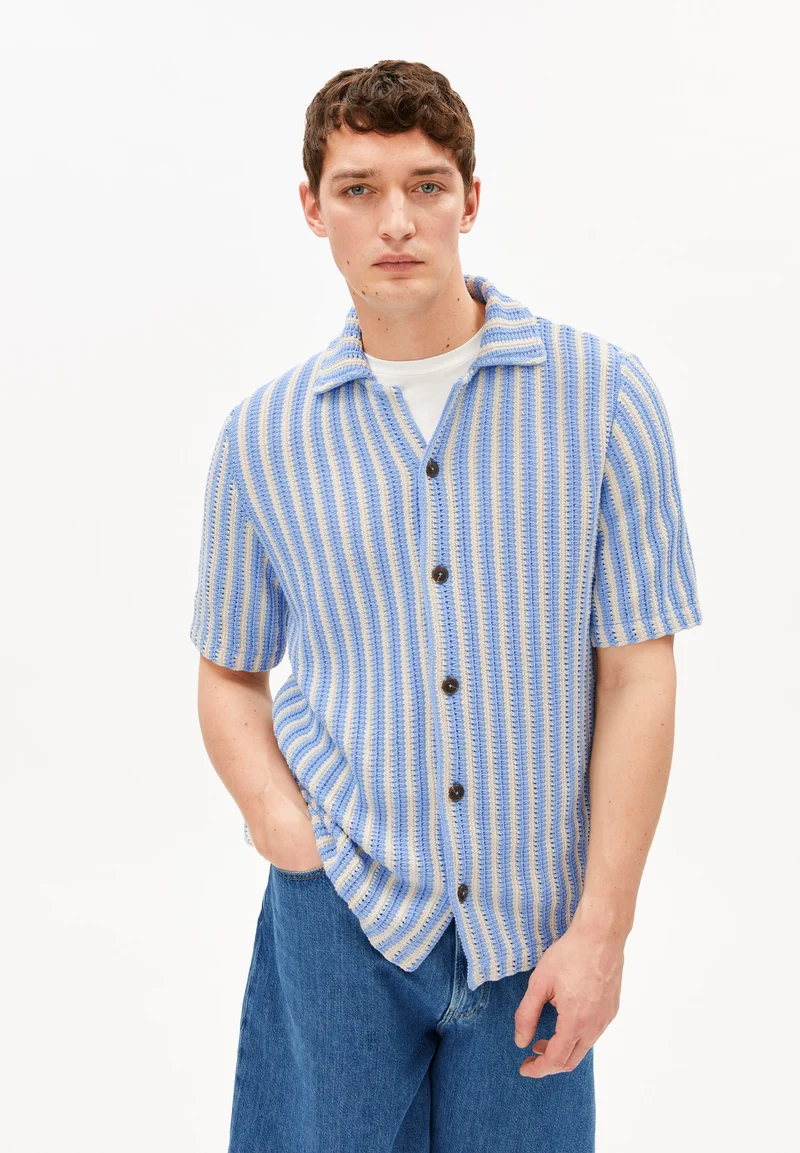 GESTREIFTES STRICKPOLOSHIRT